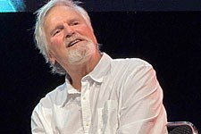 Richard Dean Anderson smiling during a FedCon panel